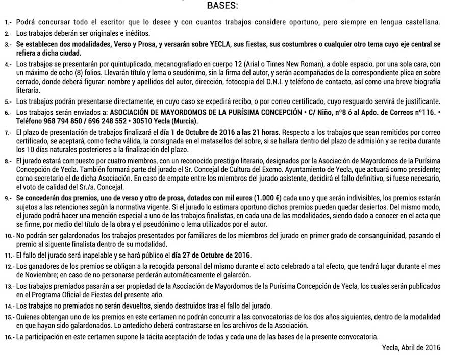 bases CLFV 2016